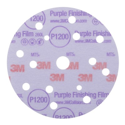 3M™ Hookit™ Finishing Film 260L Purple Abrasive Disc